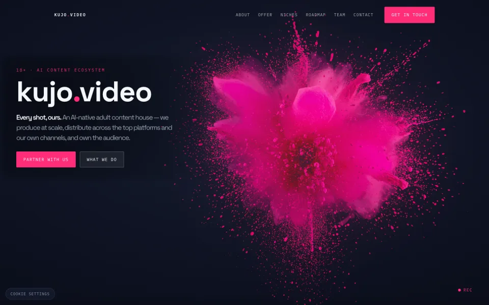 Kujo Video website homepage